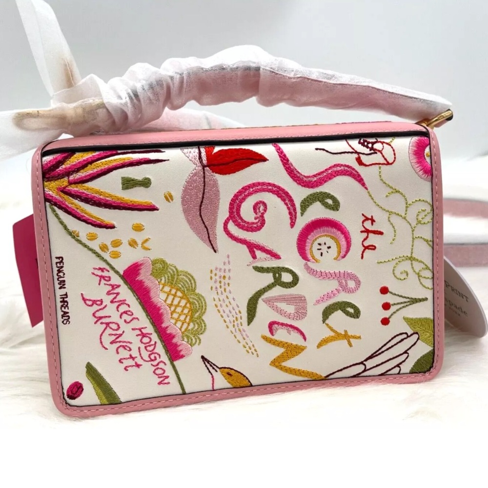 AUTH NWT $398 Kate Spade New York Storyteller Secret Garden Embroidered Bag NEW - Picture 5 of 9